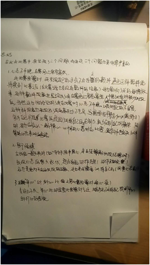 比賽后總結(jié)，洞悉成敗，砥礪前行，為未來(lái)再出發(fā)蓄力備戰(zhàn)